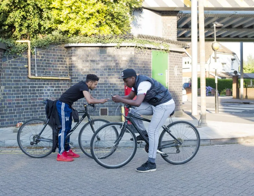 pokemon go players on bikes in london