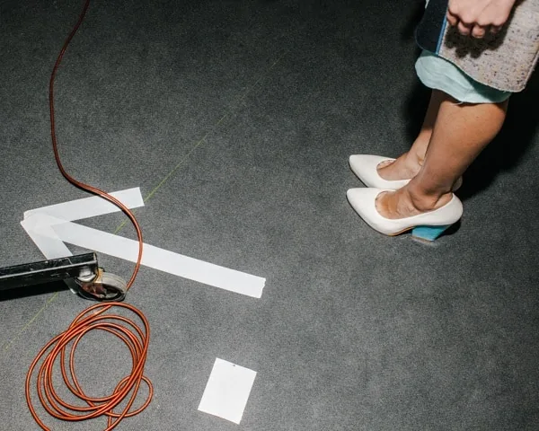 Asia Werbel images from backstage at London Fashion Week printed on Fuji Crystal Archive Matt photographic printing paper model's shoes and wiring Asia Werbel images from backstage at London Fashion Week printed on Fuji Crystal Archive Matt photographic printing paper model's shoes and wiring