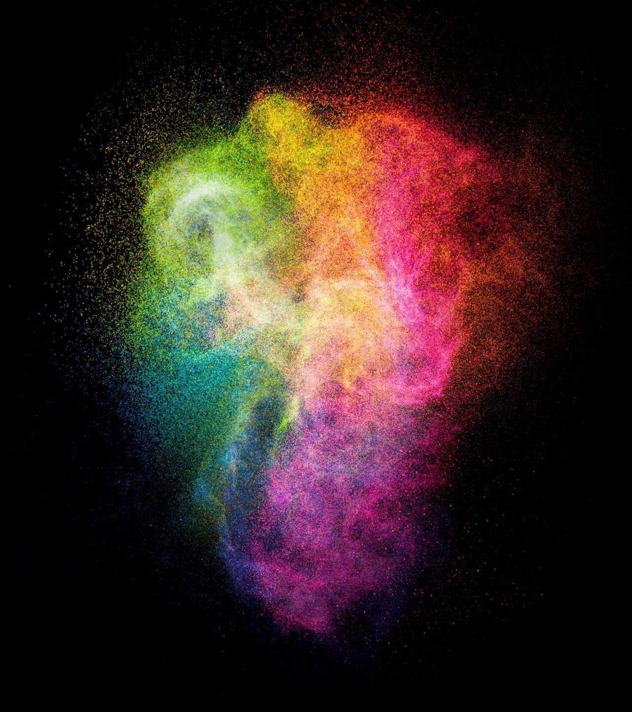 Fabian Oefner Ephemeral photographic series and exhibition at theprintspace gallery cloud of colour image